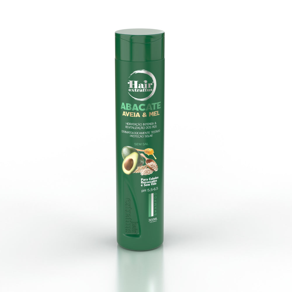 Shampoo Abacate, Aveia e Mel 300ml  | Hair Extrattus