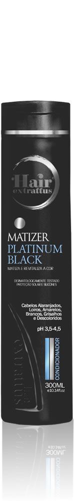 Shampoo Matizer Platinum Black 300ml  | Hair Extrattus