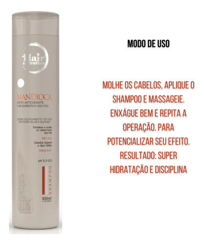 Shampoo Mandioca 300ml  | Hair Extrattus