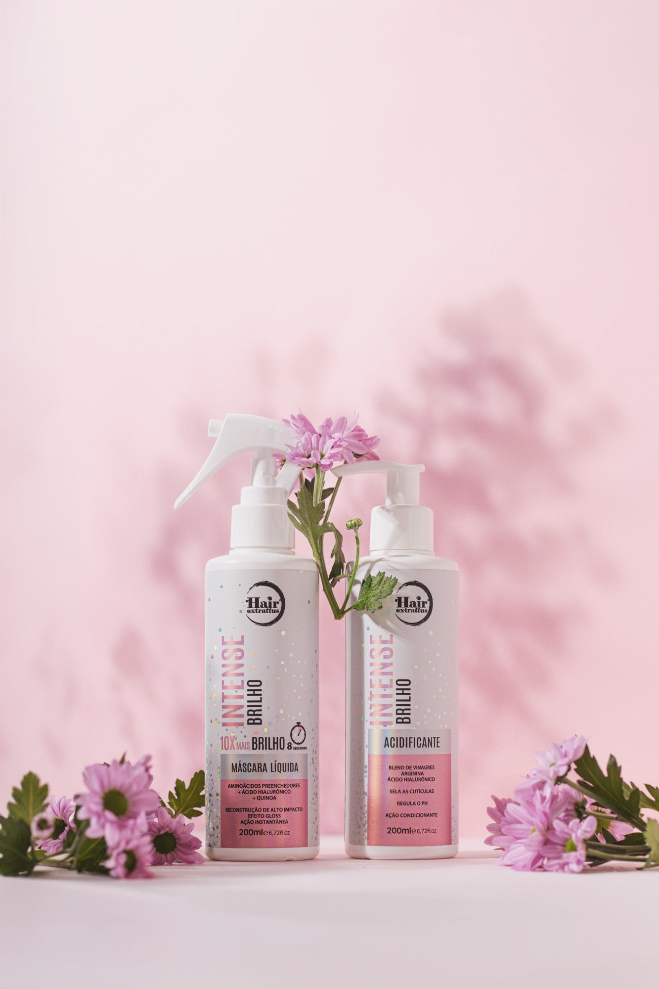 Kit Shampoo + Máscara Líquida Intense Brilho 200ml | Hair Extrattus