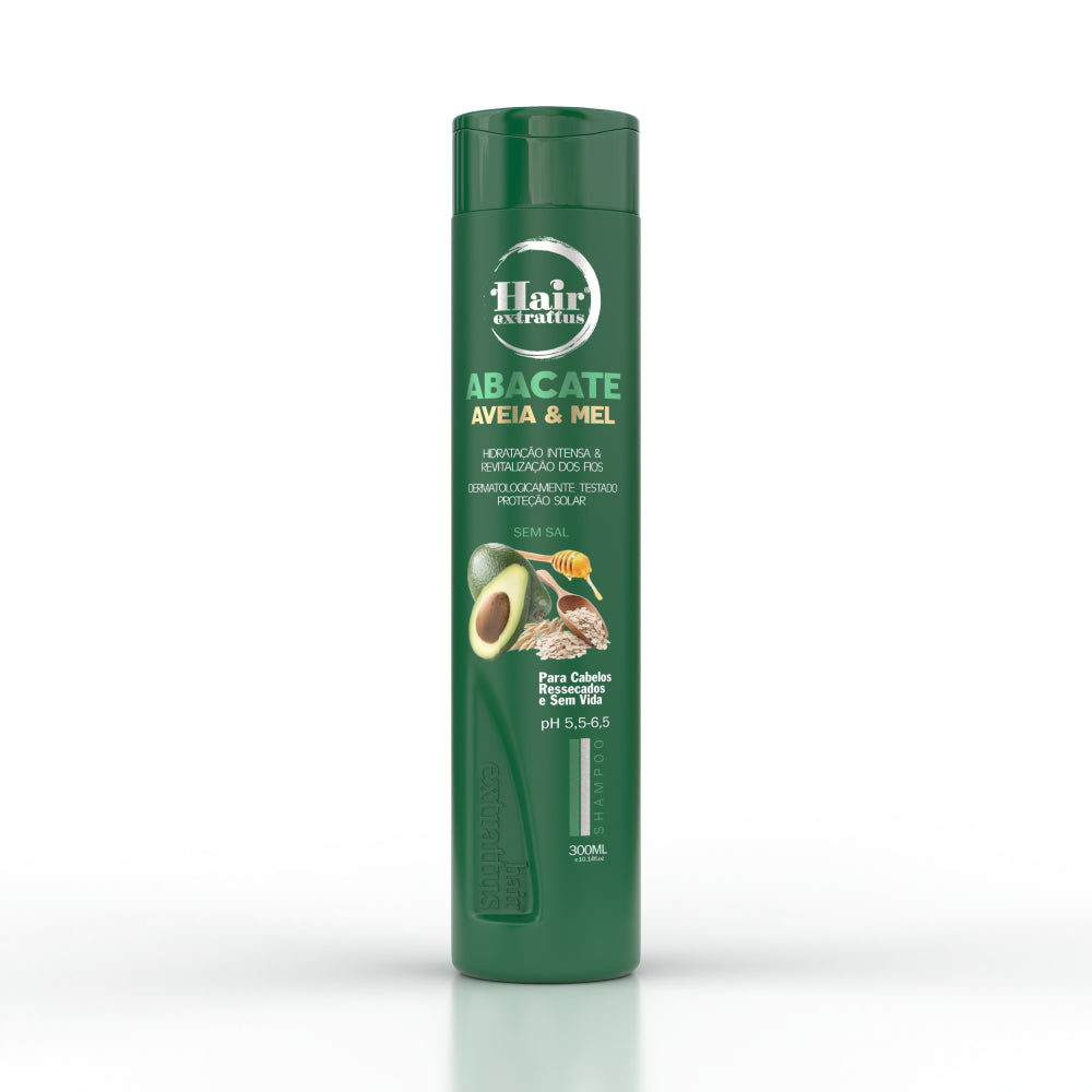 Shampoo Abacate, Aveia e Mel 300ml  | Hair Extrattus
