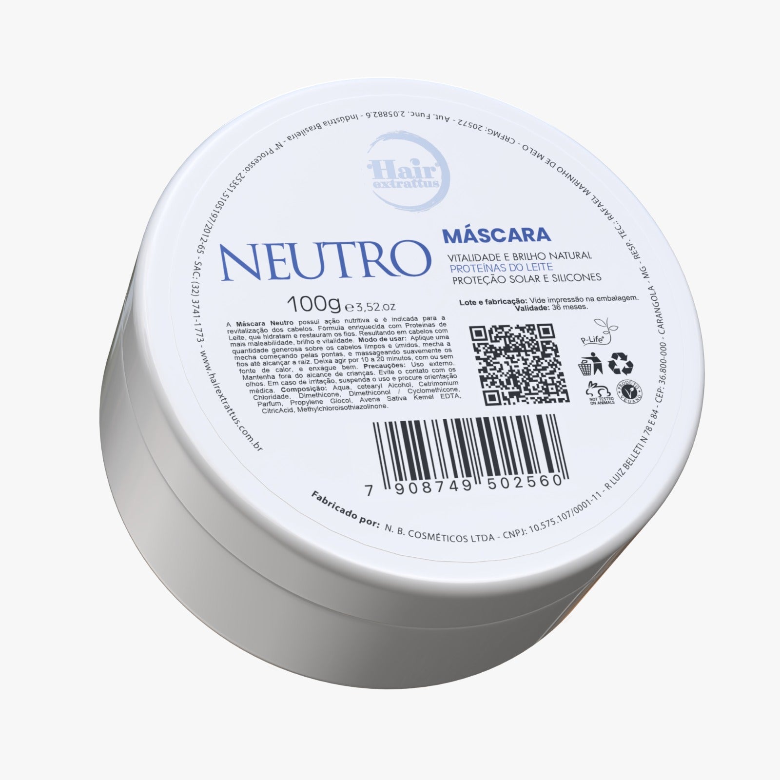 Máscara Neutro Mini 100g | Hair Extratus