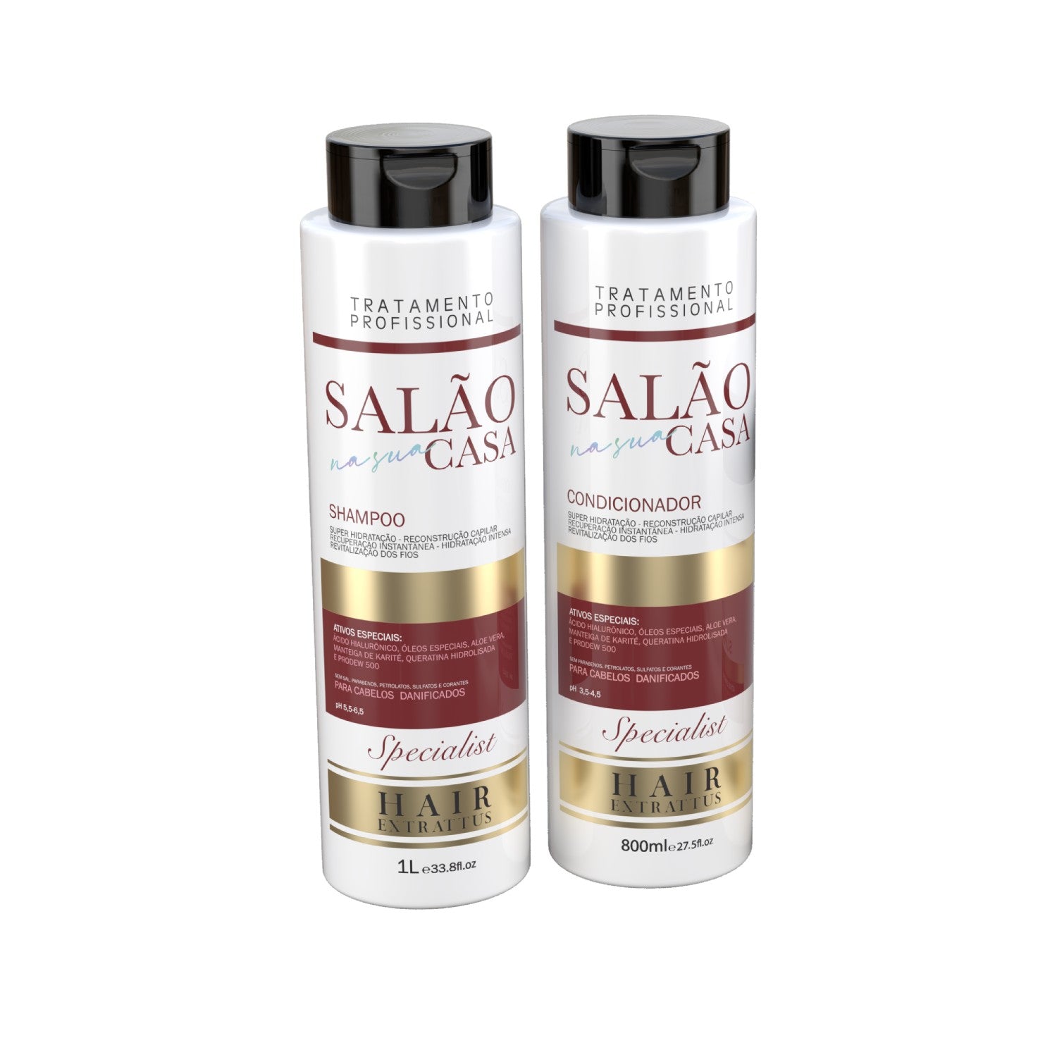 Kit Salão na sua casa - Shampoo  e Condicionador | Hair Extrattus