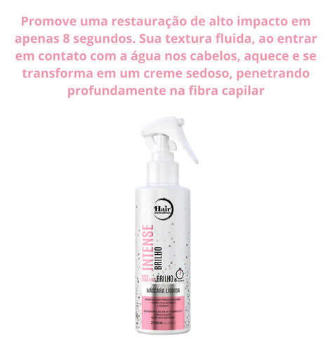 Máscara Líquida E Acidificante Intense Brilho | Hair Extrattus