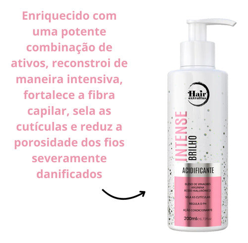 Máscara Líquida E Acidificante Intense Brilho | Hair Extrattus