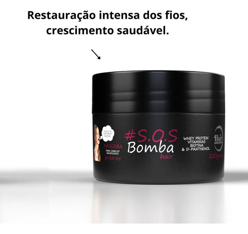 Máscara  S. O. S. Bomba Hair 250g | Hair Extrattus