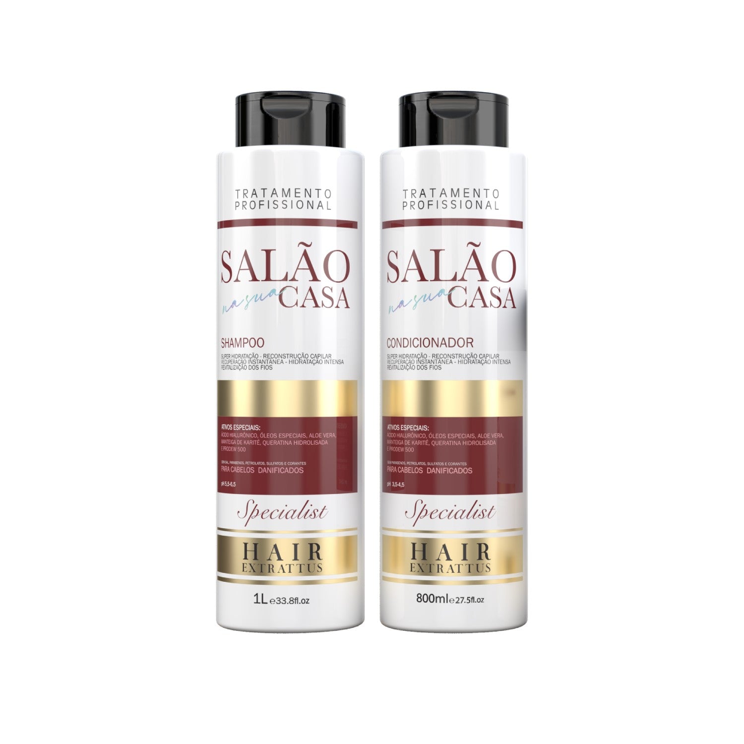 Kit Salão na sua casa - Shampoo  e Condicionador | Hair Extrattus