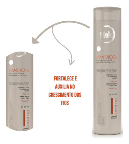 Shampoo Mandioca 300ml  | Hair Extrattus