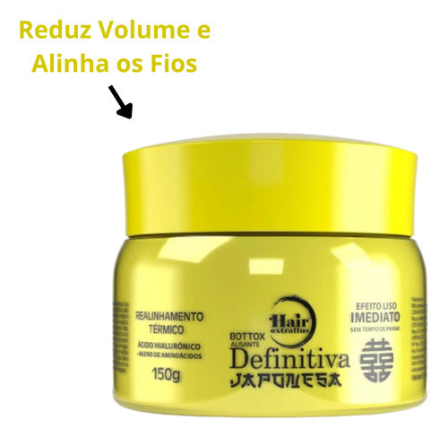 Botox Definitiva Japonesa 150g | Realinhamento Térmico, Redução de Volume e Cabelo Liso & Hidratado | Hair Extrattus