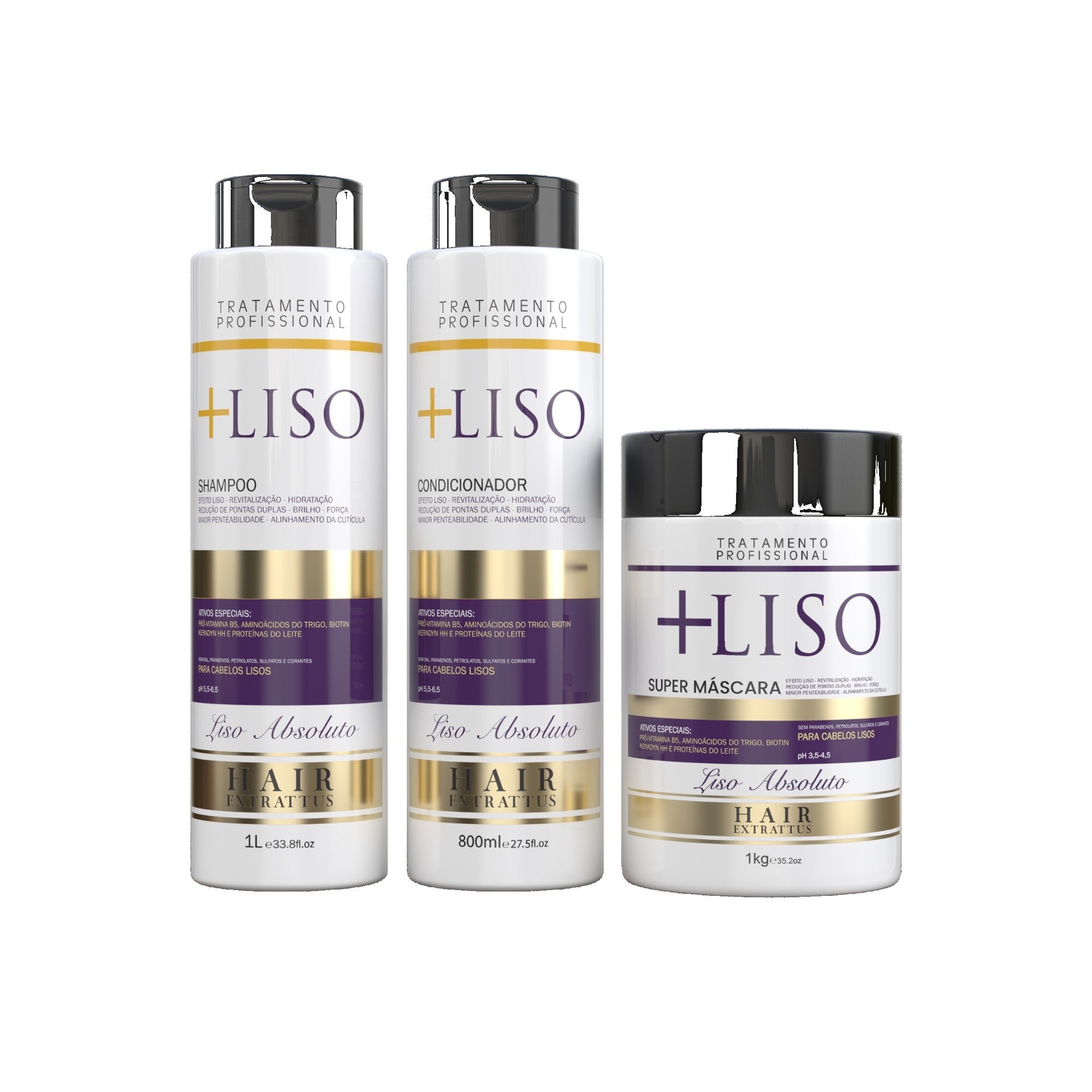 Kit +Mais Liso Completo  | Hair Extrattus