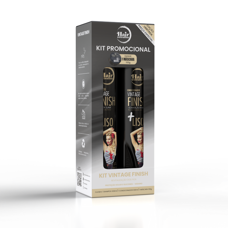 Kit Vintage Finish Promocional | Hair Extrattus