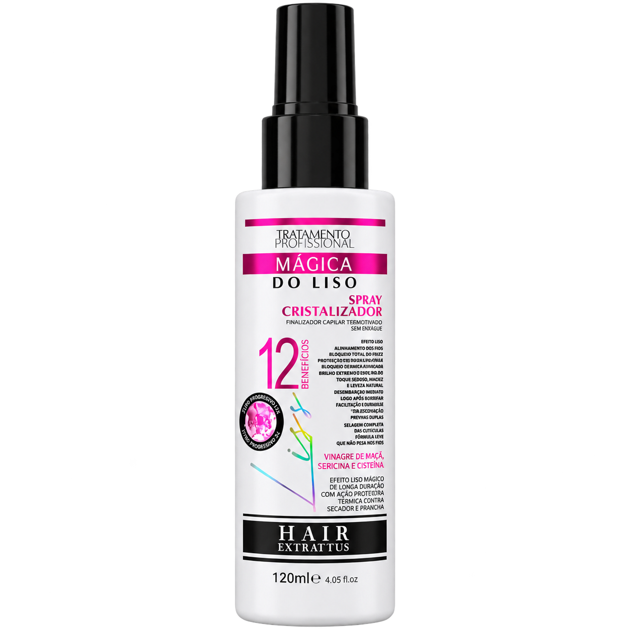 Spray Cristalizador Mágica do Liso 12 Funções Hair Extrattus 120m