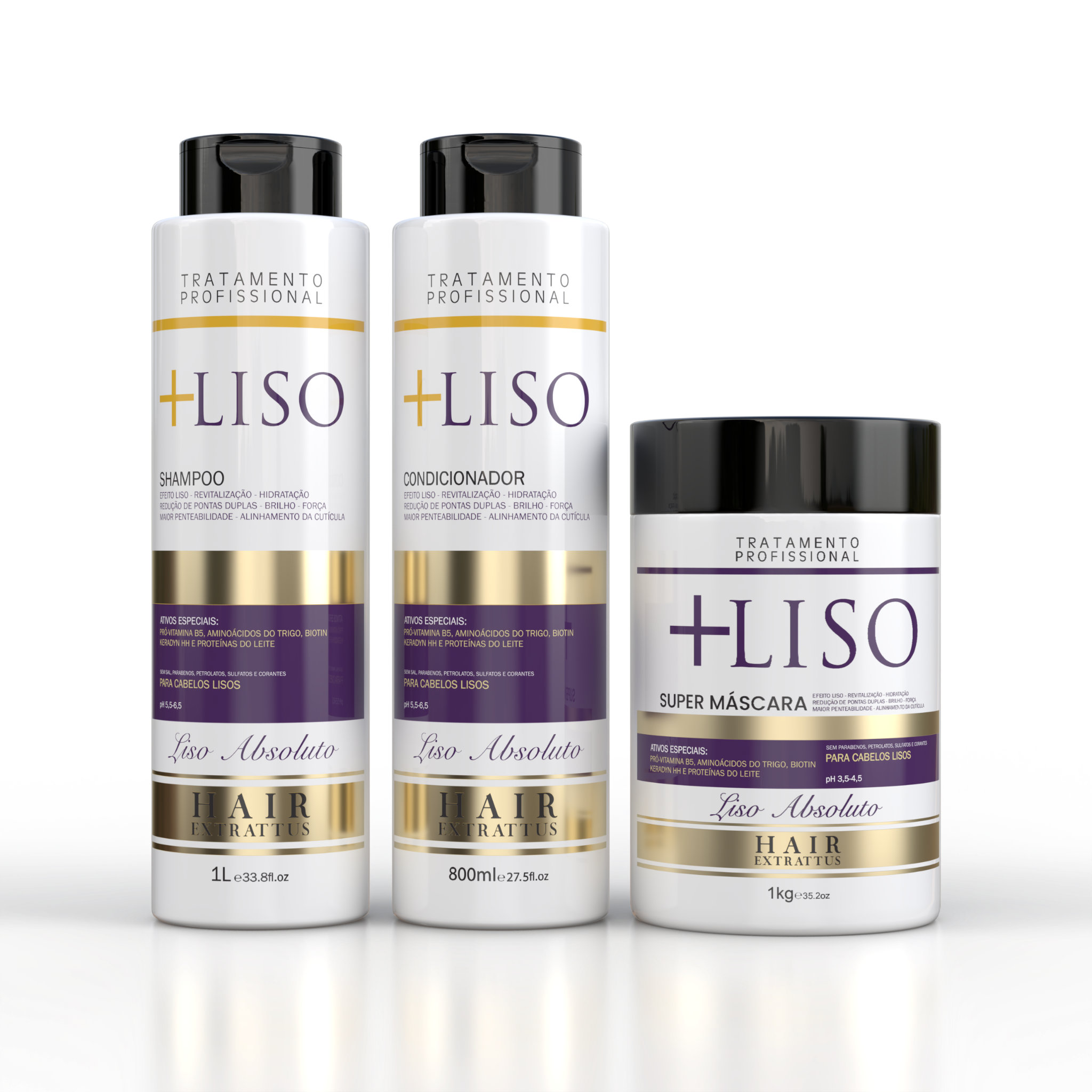 Kit +Mais Liso Completo  | Hair Extrattus