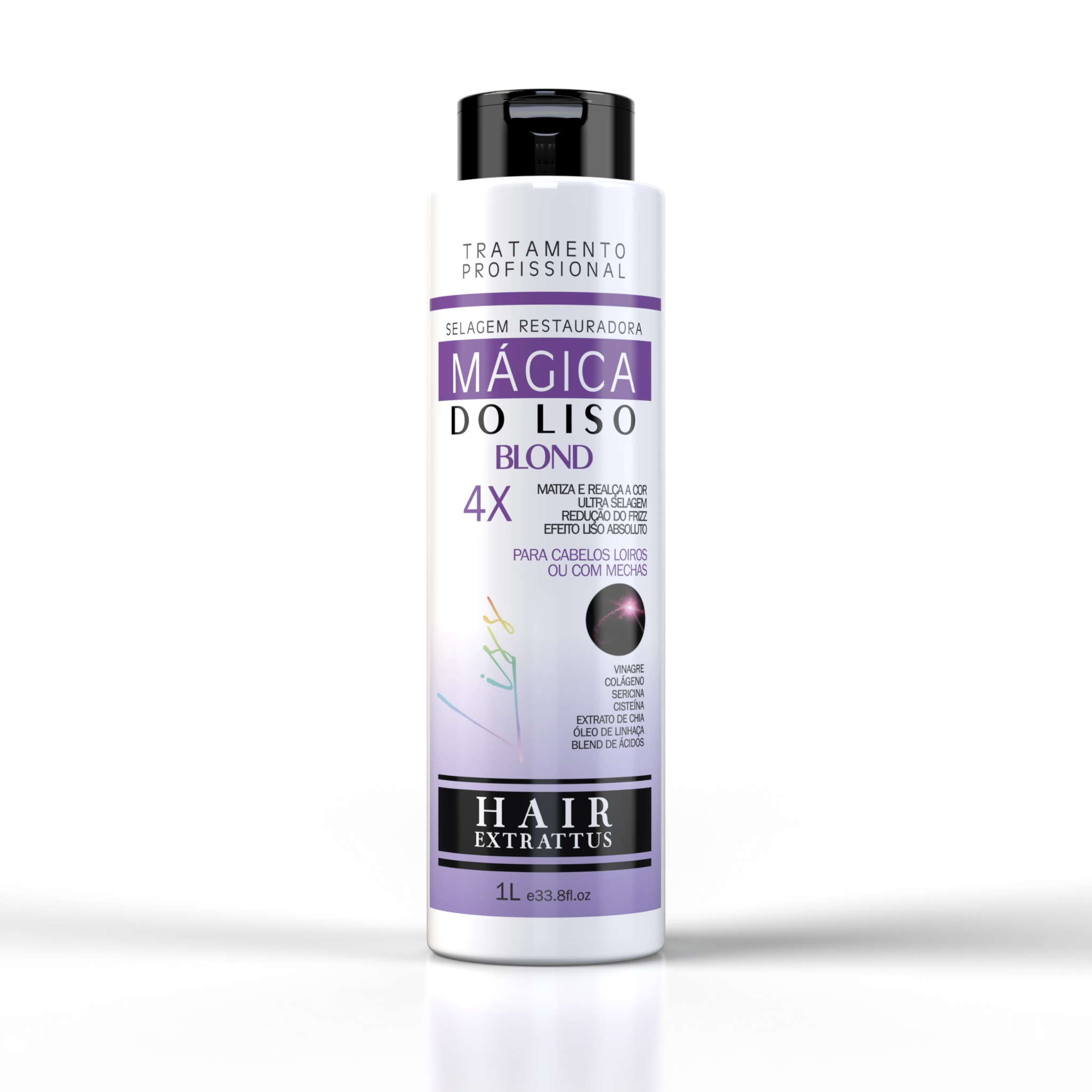 Mágica do Liso Blond Gloss Selagem Restauradora 1L Hair Extrattus