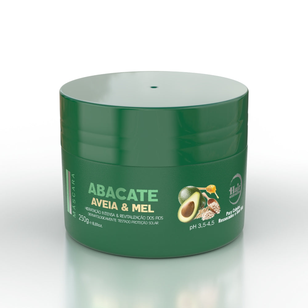 Máscara Abacate, Aveia e Mel 250gr  | Hair Extrattus