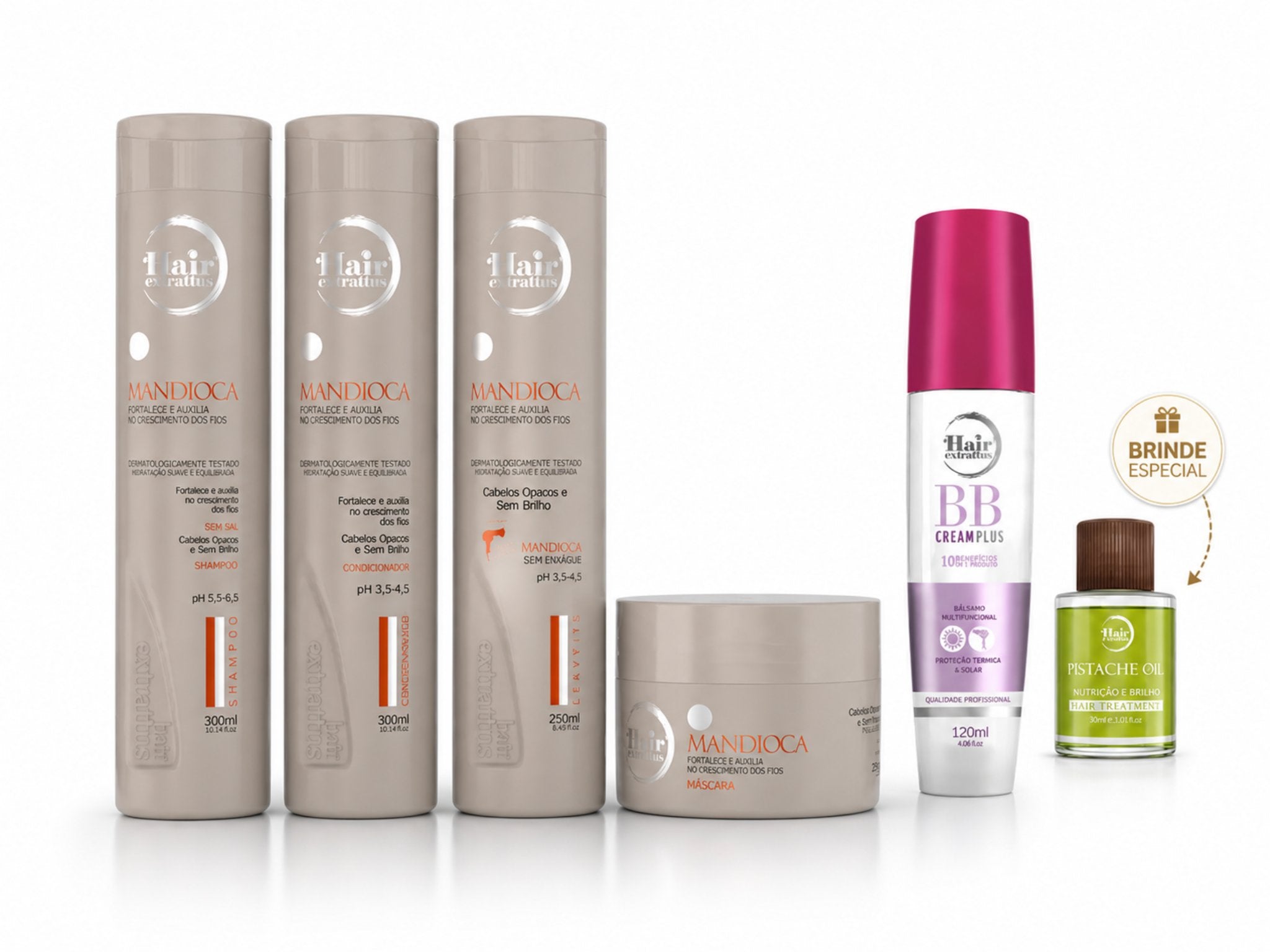 Kit Mandioca + BB Cream Plus + Óleo de Brinde