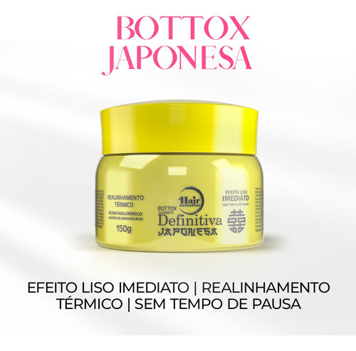 Botox Definitiva Japonesa 150g | Realinhamento Térmico, Redução de Volume e Cabelo Liso & Hidratado | Hair Extrattus