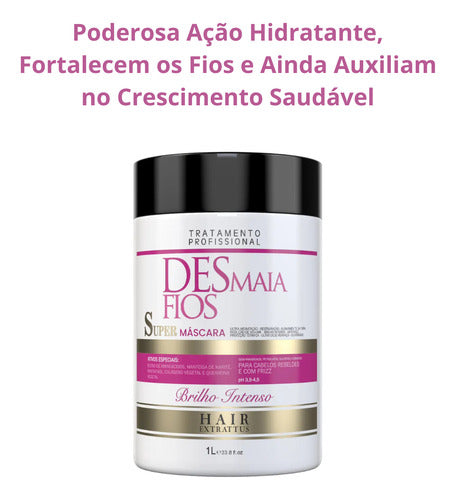 Máscara Desmaia Fios 1kg | Hair Extrattus