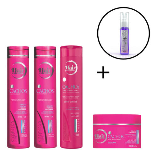 Linha Cachos Completa + Brinde Ponta Perfeita | Hair Estrattus