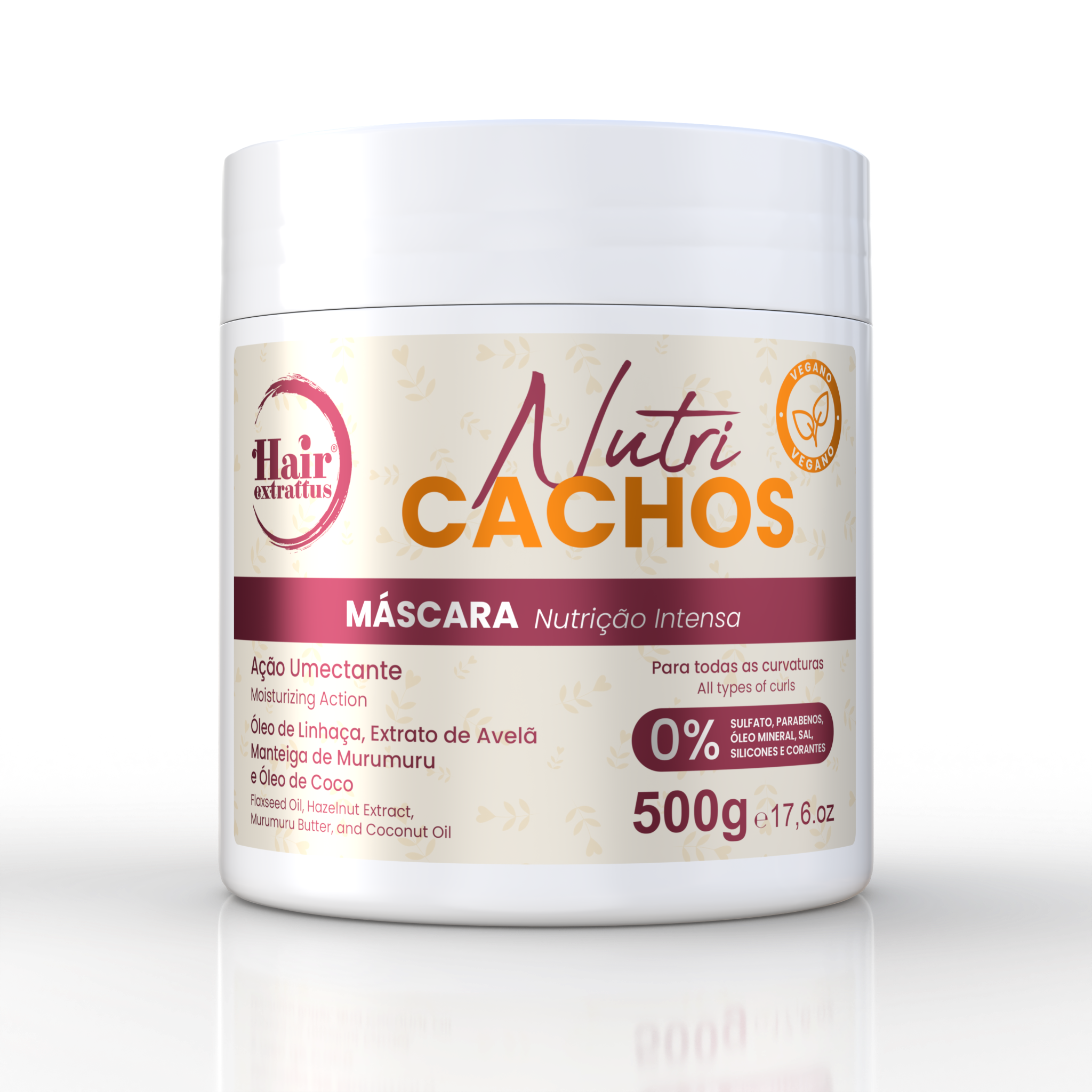 Máscara Nutri Cachos Nutrição Intensa 500g – Hair Extrattus