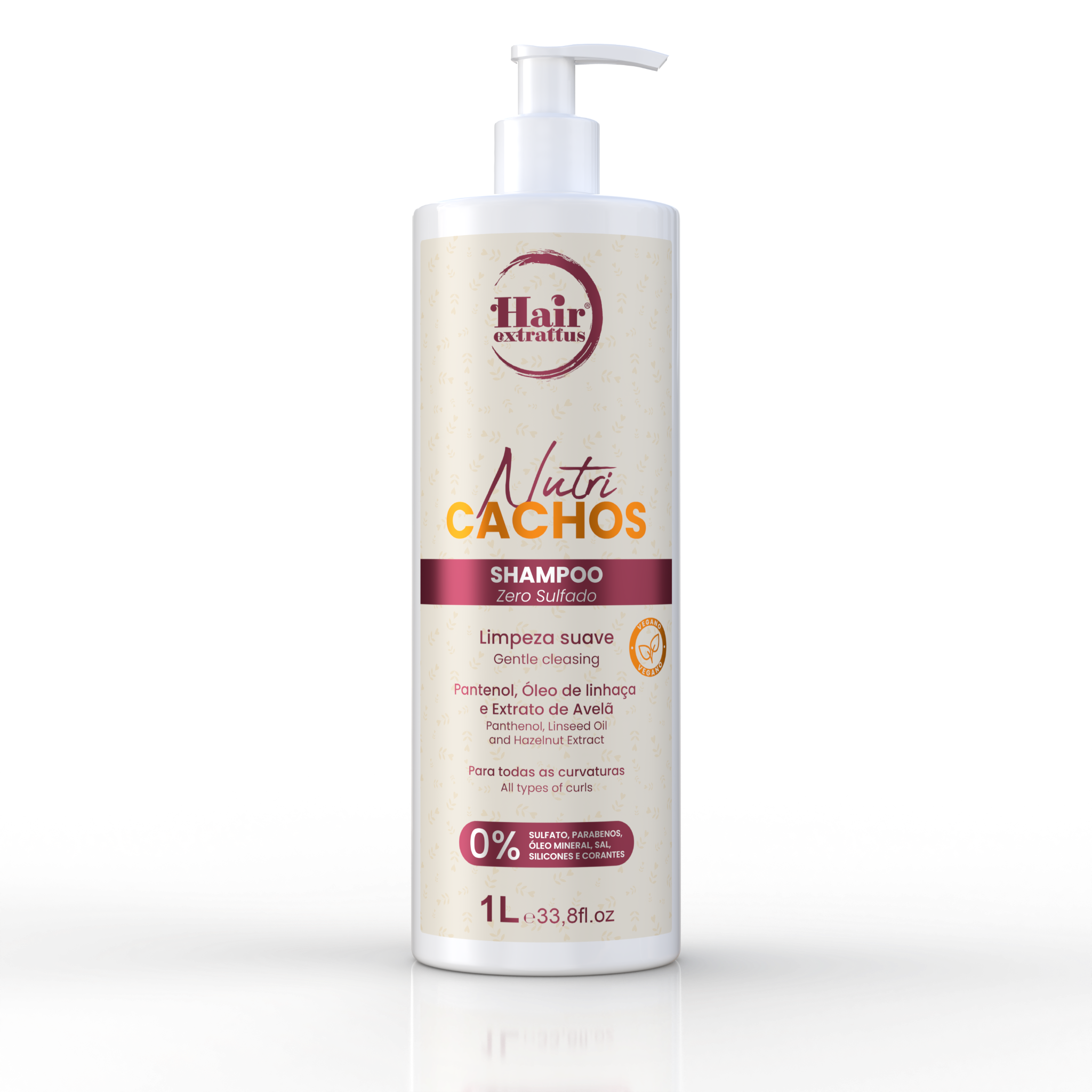 Shampoo Nutri Cachos Zero Sulfato 1L – Hair Extrattus